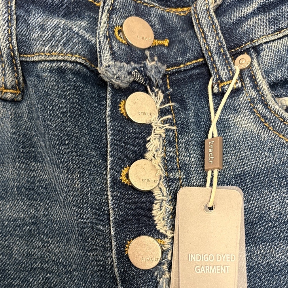 Tractr Dark Blue Flare Jeans - Picture 5 of 13